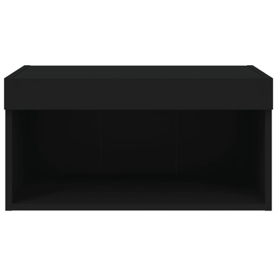vidaXL Szafka pod TV, z oświetleniem LED, czarna, 60x30x30 cm