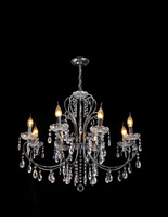 Lampa wisząca chromowa z kryształami żyrandol 8x40W Aurora Candellux 38-97579