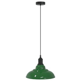 Lampa wisząca z regulacją wysokości E27 połysk zielony metal