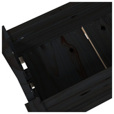 vidaXL Donica, czarna, 77x25x104,5 cm, lite drewno sosnowe