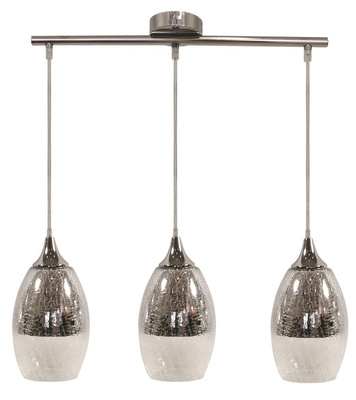 Lampa wisząca srebrna szklana regulowana 3x60W Celia Candellux 33-51585