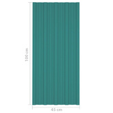 Panel dachowy 12 pcs zielony 100 x 45 cm Stal galwanizowana