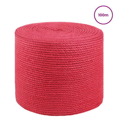 10 szt. 2 mm czerwony 100% juta Tossa