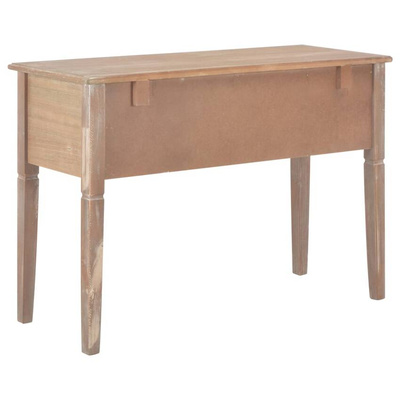 vidaXL Biurko, brązowe, 109,5x45x77,5 cm, drewniane