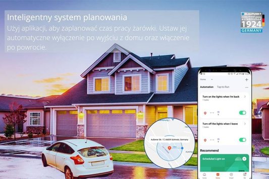 Blaupunkt Żarówka LED E27 9W Smart WIFI 3000K-6500K Multicolor