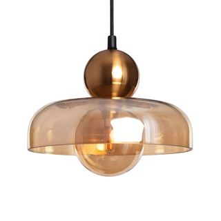 Lampa Wisząca metal i szkło bursztynowe G9 ?24cm Abruzzo Cartier