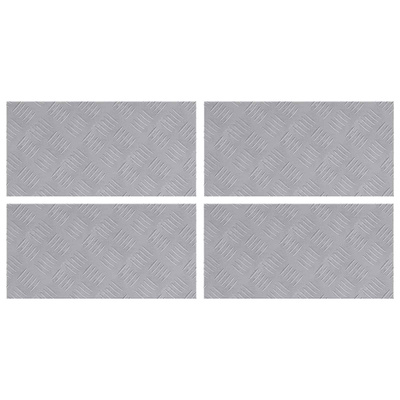 Stopień Prostokątny 4 pcs Srebrny 50 x 25 cm Aluminium