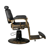 Gabbiano fotel barberski Boss HD Old Leather czarny 131780