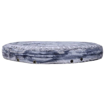 vidaXL Lustro, białe, 50 cm, gumowa opona z odzysku