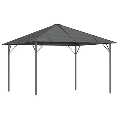 vidaXL Altana z zadaszeniem, 3x3 m, antracytowa