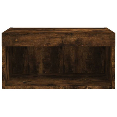 vidaXL Szafka pod TV, z LED, kolor przydymiony dąb, 60x30x30 cm