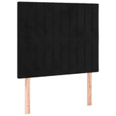 vidaXL Łóżko kontynentalne z materacem i LED, czarny aksamit 120x200cm