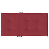 Poduszki na krzesła ogrodowe 6 szt., winna czerwień 100x50x3 cm