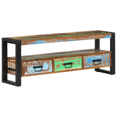 vidaXL Szafka pod TV, 120x30x45 cm, lite drewno z odzysku
