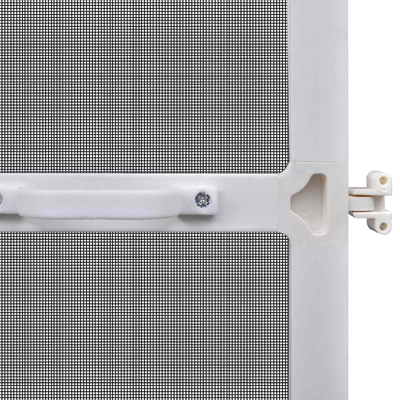 Screen na owady z zawiasami Biały i czarny 100 x 215 cm
