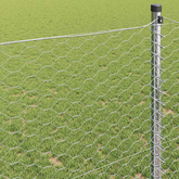 Ogrodzenie heksagonalne 0,5 x 10 m Stal galwanizowana srebrny