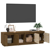 vidaXL Szafka pod TV, miodowy brąz, 156x37x45 cm, lite drewno sosnowe