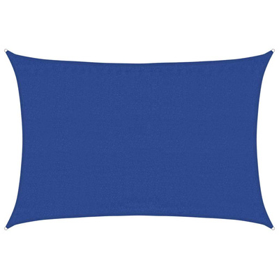 Żagiel przeciwsłoneczny, 160 g/m?, niebieski, 3,5x5 m, HDPE