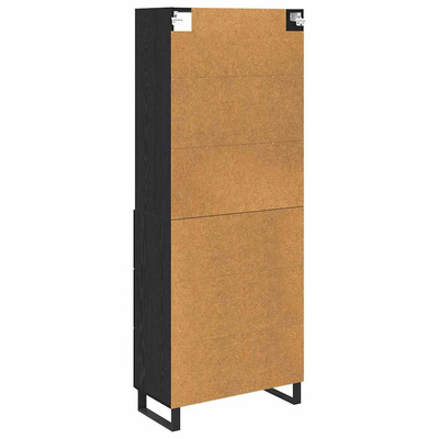 Highboard 2 szt. Czarny Dąb 69,5 x 34 x 180 cm