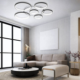 LAMPA DEKORACYJNA SUFIT 194W CZARNA + Pilot DL-F04 GIRONA