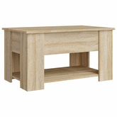 vidaXL Stolik kawowy, dąb sonoma, 79x49x41, materiał drewnopochodny