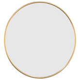 Lustro ścienne, złote, ? 40 cm, okrągłe