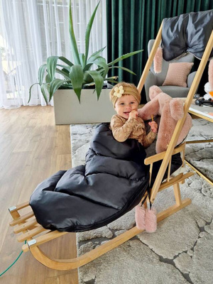 Love gifts Sanki ze śpiworkiem+ Mufki/Brąz