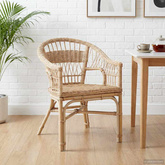 Krzesło składane rattan naturalny 60 x 60 x 81 cm