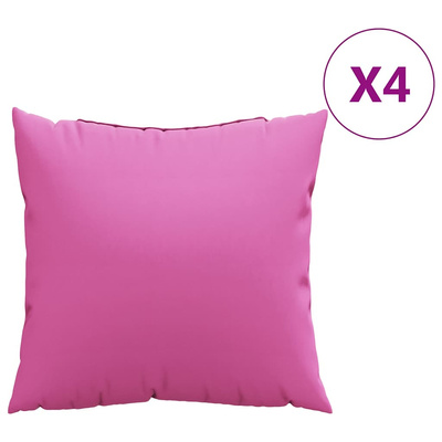Poduszki rozrzucone Gładki z poduszką 4 pcs Różowy 60 x 60 cm