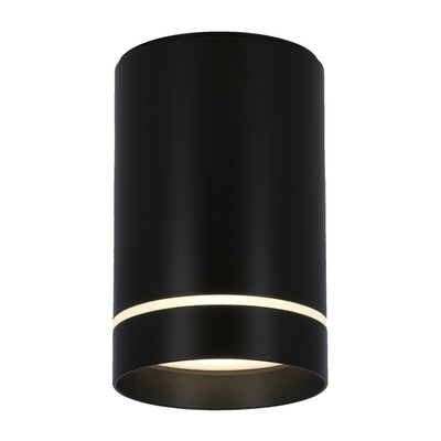 Lampa sufitowa tuba natynkowa czarna GU10 metalowa