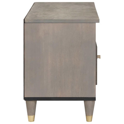 Szafka pod telewizor Szary 80 x 33 x 46 cm Drewno z mango