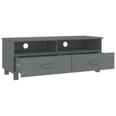 vidaXL Szafka pod TV HAMAR, ciemnoszara, 106x40x40 cm, drewno sosnowe