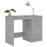 vidaXL Biurko, szarość betonu, 100x50x76 cm, materiał drewnopochodny