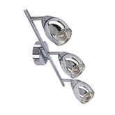 Lampa sufitowa MILTON listwa ze szklanymi kloszami regulowana 3-punktowa do kuchni