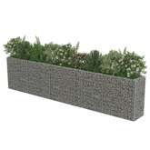 vidaXL Podwyższona donica gabionowa, galwanizowana stal, 450x50x100 cm