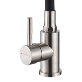 Bateria zlew. gabi z elastyczną 2f wylewką, inox / czarny BZ-87-043-L Invena