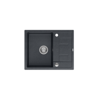 MORGAN 116 GraniteQ zlewozmywak black diamond z syfonem Push To Open stal szlachetna 1-komorowy z/o + zaczepy 4 szt