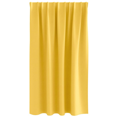 Firany blackout z kółkami 2 pcs Musztardowy Żółty 140 x 140 cm