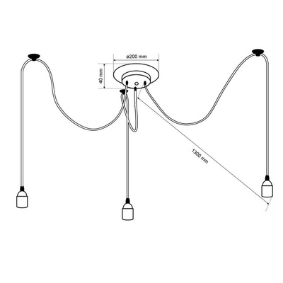 Lampa wisząca ARANEA 3xE27 czarny EDO777187 EDO Solutions