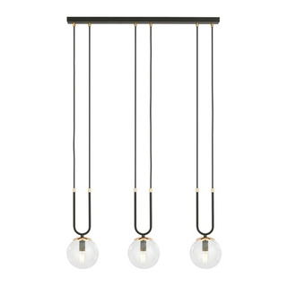 Lampa wisząca GLAM 3 BLACK/TRANSPARENT