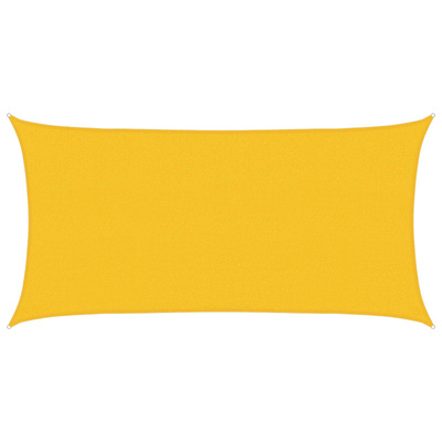 Żagiel przeciwsłoneczny żółty 2,5 x 6 m HDPE