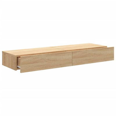 vidaXL Szafki telewizyjne z LED, 2 szt., dąb sonoma, 60x35x15,5 cm