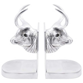 Podpórki do książek 2 pcs Srebrny 17 x 15 x 27 cm Aluminium