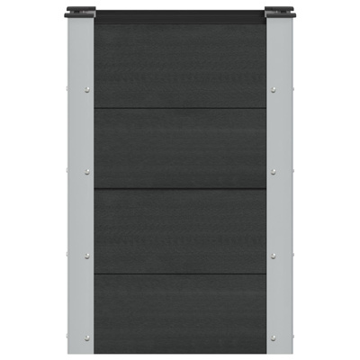 Podniesiona rabata ogrodowa Czarny 50 x 30 x 72 cm