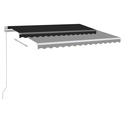 Ręcznie zwijana markiza z LED, 300 x 250 cm, antracytowa