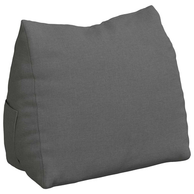 Poduszka na plecy Ciemnoszary 60 x 20 x 50 cm tkanina