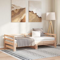 Łóżko wysuwane, lite drewno sosnowe, 2x(90x200) cm