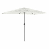Parasol ogrodowy na stalowym słupku, biały, 300x200x250 cm