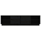 vidaXL Szafka pod TV, czarna, 156x40x40 cm, lite drewno sosnowe