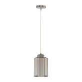 Lampa wisząca chrom klosz 3D regulowana wysokość Nocturno Candellux 31-57686